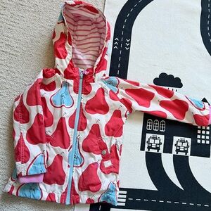 Mini Boden Girls’ Pear Print Rain Jacket - Size 2-3Y